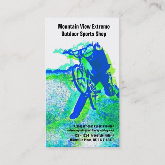 自転車の店か屋外スポーツの店 名刺 (正面)