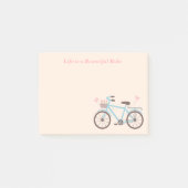 自転車の引用文の生命は美しい乗車です ポストイット (正面)