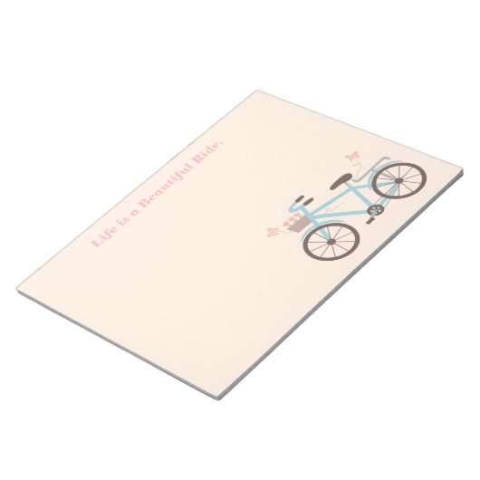 自転車の引用文生活は美しい乗り物 ノートパッド (アングル)
