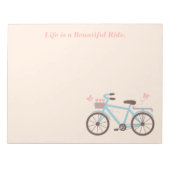 自転車の引用文生活は美しい乗り物 ノートパッド (正面)