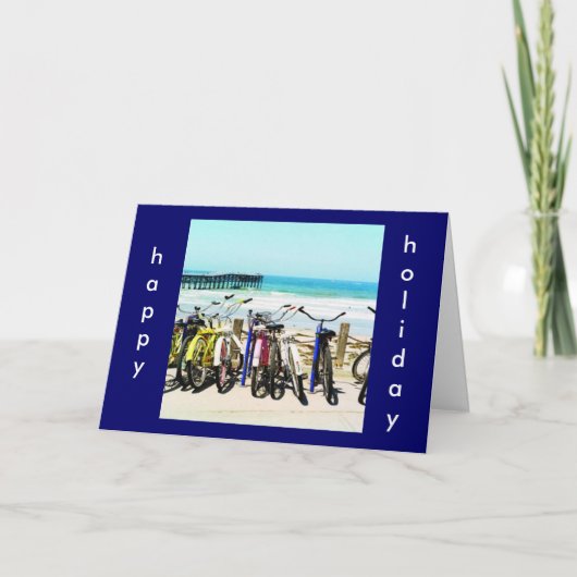 自転車の恋人の休日の挨拶 シーズンカード (正面)