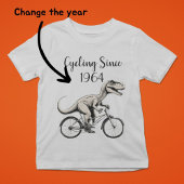 自転車の恐竜ディノバイクサイクリスト古いバイクもしくは自転車に乗る人 Tシャツ