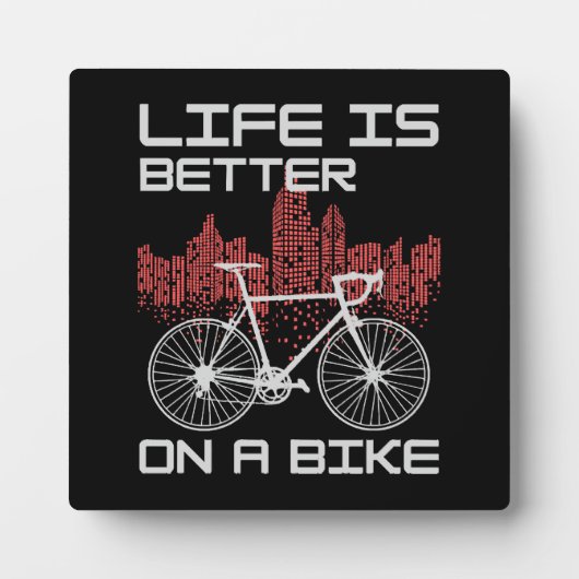 自転車の方が人生はもっと楽しい フォトプラーク (正面)