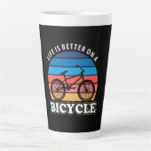 自転車の方が命が好い カフェラテマグ (正面)