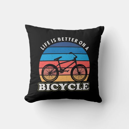 自転車の方が命が好い クッション (正面)