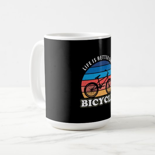 自転車の方が命が好い コーヒーマグカップ (正面左)