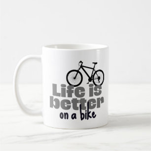 自転車の方が生活が良い コーヒーマグカップ