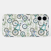 自転車の旅 ブルー iPhoneケース (裏面横)