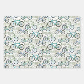 自転車の旅（青と白） ラッピングペーパーシート (正面3)