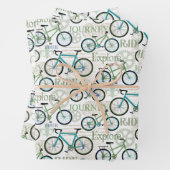 自転車の旅（青と白） ラッピングペーパーシート (インサイチュ)