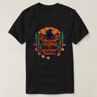 自転車の日ファッションにぴったりなユニークなバイクライダーグラフィックTシャツ Tシャツ