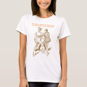 自転車の日付の女性のティー- Mello Yello Tシャツ
