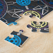 自転車の曼荼羅の配列のパズル ジグソーパズル (側面)