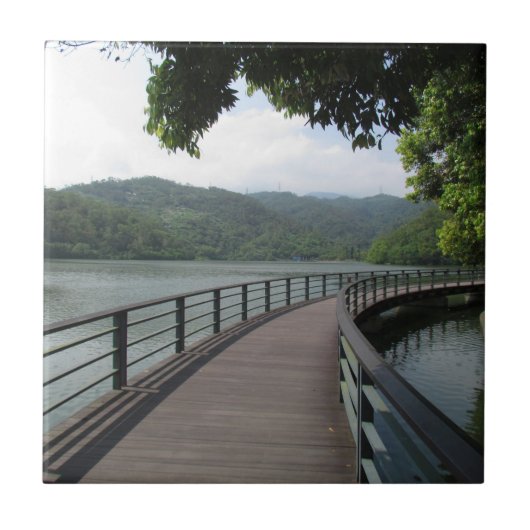 自転車の水上橋 タイル (正面)