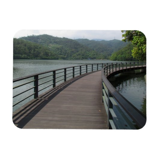 自転車の水上橋 マグネット (横)