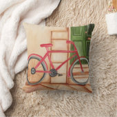 自転車の油絵の装飾用クッション、装飾用クッション クッション (ブランケット)