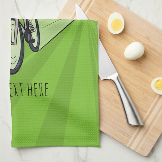 自転車の漫画に乗るブラジルの木のカモシカ キッチンタオル (四つ折り)