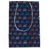 自転車の漫画 ミディアムペーパーバッグ (正面)