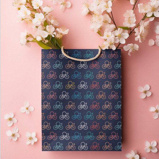 自転車の漫画 ミディアムペーパーバッグ