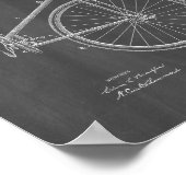 自転車の特許 – Chalkboard ポスター (角)