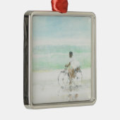 自転車の男の子 メタルオーナメント (右)