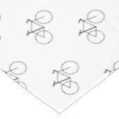 自転車の白クラシック色のエレガント模様 テーブルクロス (アングル)