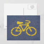 自転車の看板はがき ポストカード (正面/裏面)