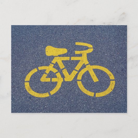 自転車の看板はがき ポストカード (正面)