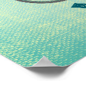 自転車の緑のポスターに乗ったやる気を起こさせる魚 ポスター (角)