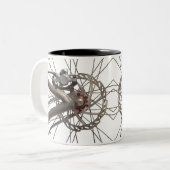 自転車の背部車輪が付いているコーヒー・マグ ツートーンマグカップ (正面左)