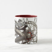 自転車の背部車輪が付いているコーヒー・マグ マグカップ (中央)