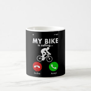 自転車の自転車おもしろい贈与アイディア コーヒーマグカップ