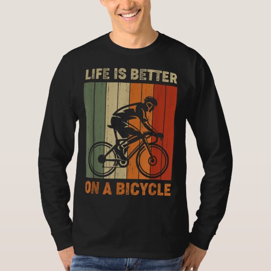自転車の自転車の方が生活サイクリングが良い Tシャツ (正面)