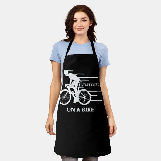 自転車の自転車サイクリストBのサイクリングの方が生活がいい エプロン (着用した状態)