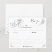 自転車の花のレシピカード (正面/裏面)