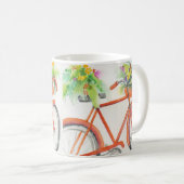 自転車の花プランター コーヒーマグカップ (正面右)