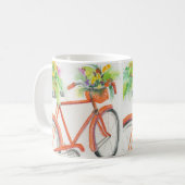 自転車の花プランター コーヒーマグカップ (正面左)