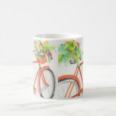 自転車の花プランター コーヒーマグカップ (中央)