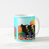 自転車の芸術のギフトの尼僧 コーヒーマグカップ (正面右)