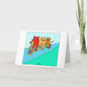 自転車の芸術カードの猫 カード (裏面)