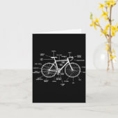 自転車の解剖学 - おもしろい自転車パーツ サイクリング カード (黄色い花)