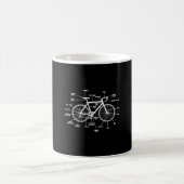 自転車の解剖学 - おもしろい自転車パーツ サイクリング コーヒーマグカップ (中央)