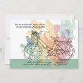 自転車の誕生日パーティーの招待状 招待状 (正面)
