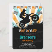 自転車の誕生日パーティーの招待状 招待状 (正面)