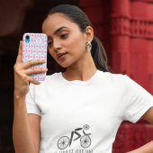 自転車の車輪の可愛い模様にイニシャルを追加 iPhone 15ケース