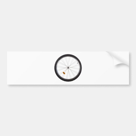 自転車の車輪 バンパーステッカー (正面)
