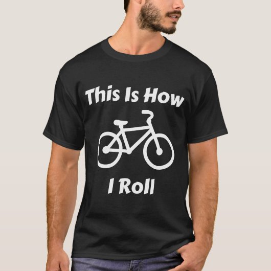 自転車の転がこおもしろいれ Tシャツ (正面)
