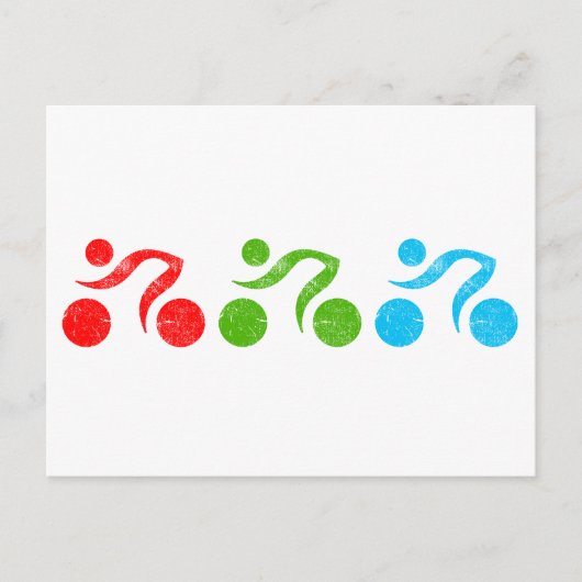 自転車の運転者が行動する ポストカード (正面)