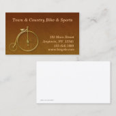 自転車の金ゴールドの名刺 名刺 (正面/裏面)