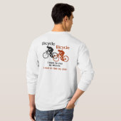自転車の長袖のワイシャツ Tシャツ (裏面フル)
